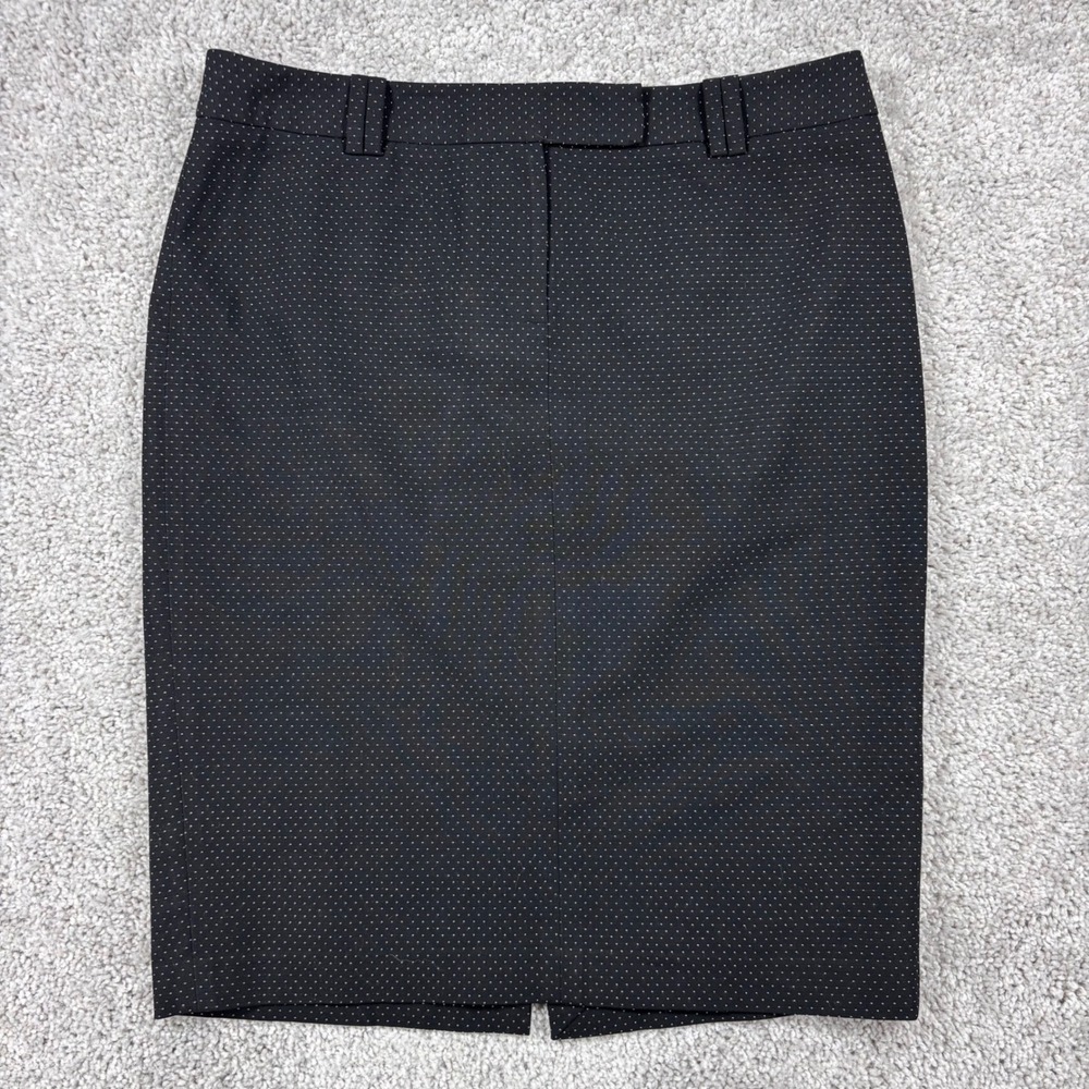 The Limited Black White Pin Dot Pencil Skirt Womens Size 6 Knee‎ Length Office